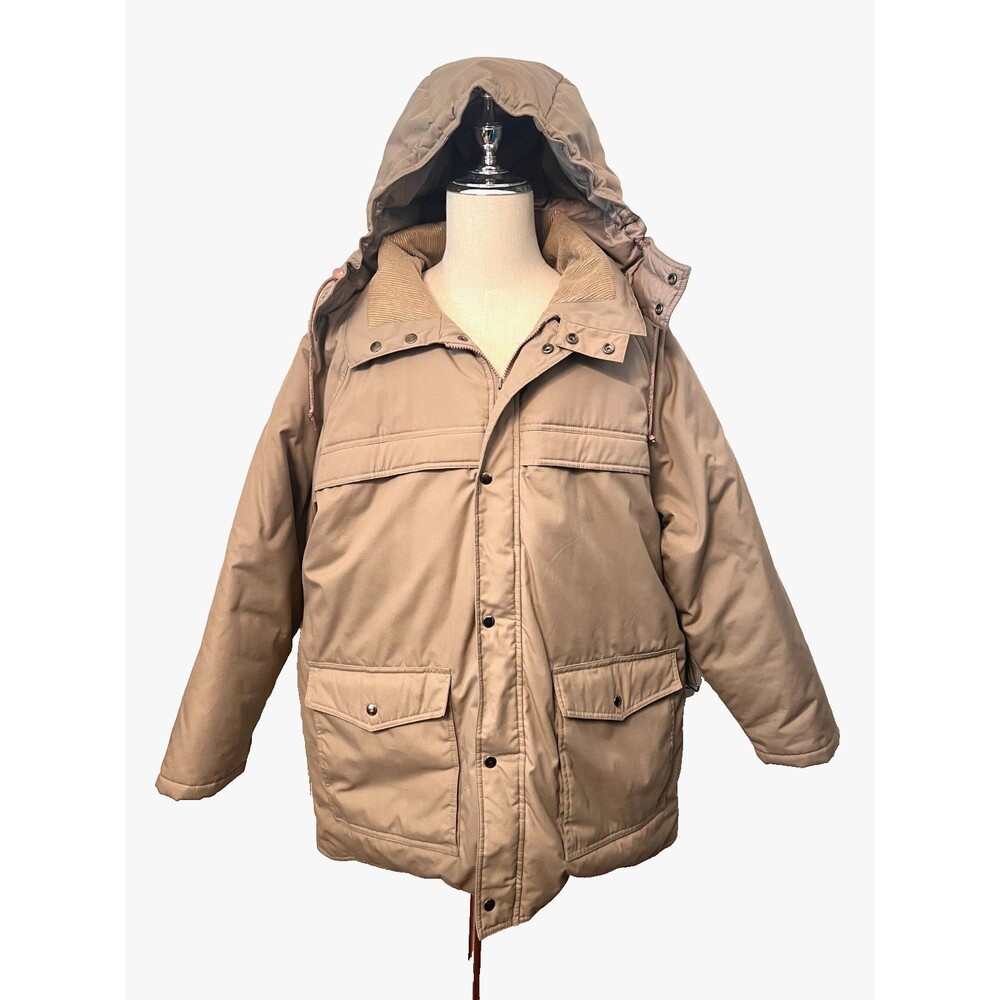 VTG Land-N-Lakes Men's XXL Down Parka Winter Puffer Coat Corduroy Collar Hooded